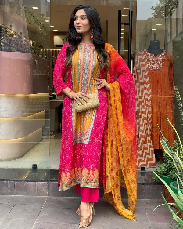 Pink_Premium_Cotton_Blend_Kurta_With_Pant_&_Dupatta_For_Women