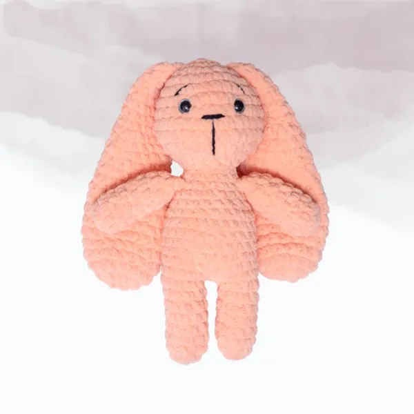 Peach_Long_Eared_Bunny_Plush_Toys