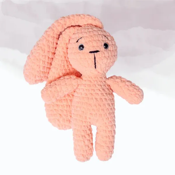 Peach_Long_Eared_Bunny_Plush_Toys