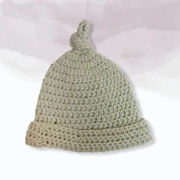 Olive_Green_Knotted_Beanie_Cap_New_Born_Essentials