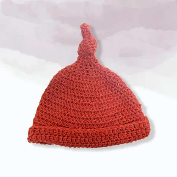 Brick_Knotted_Beanie_Cap_New_Born_Essentials
