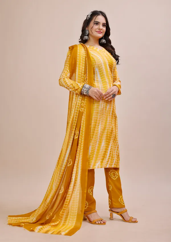 Yellow_Cotton_Kurti_Pant_Dupatta_Set_For_Women
