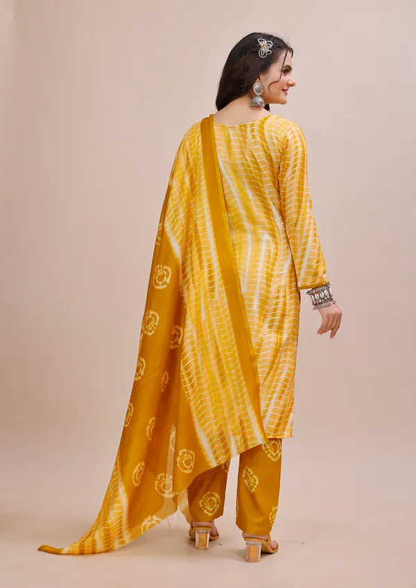 Yellow_Cotton_Kurti_Pant_Dupatta_Set_For_Women