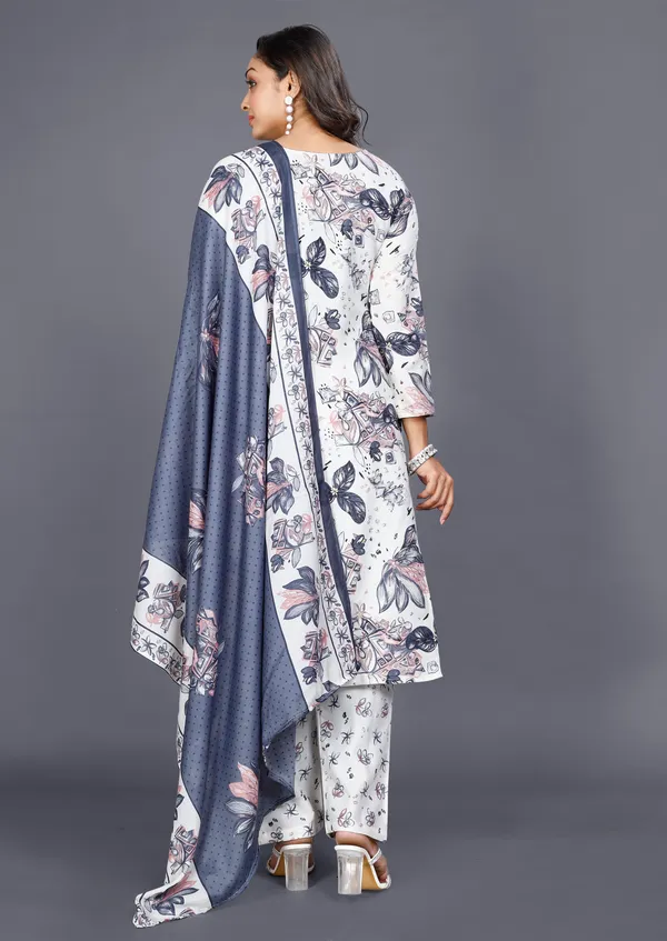 Grey_Cotton_Kurti_Pant_Dupatta_Set_For_Women