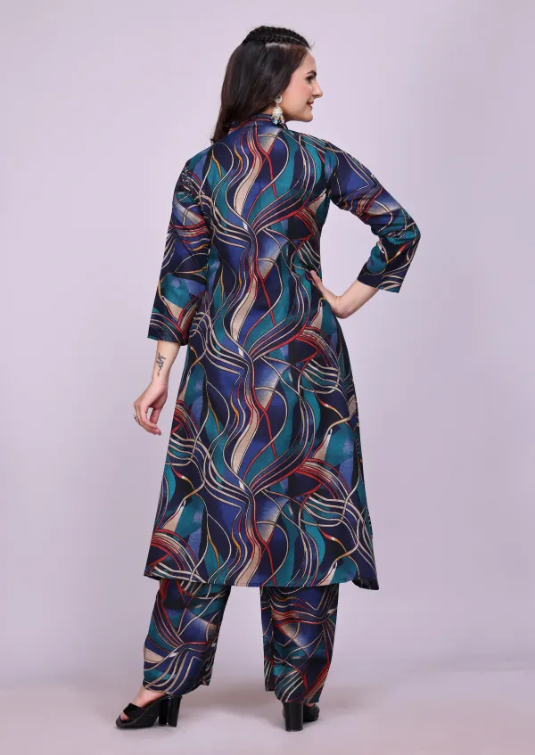 Dark_Cotton_Blue_Kurti_Pant_Set_For_Women