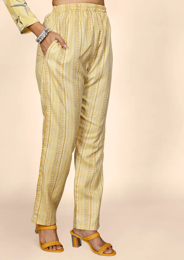 Yellow_Cotton_Kurti_Pant_With_Dupatta_Set_For_Women