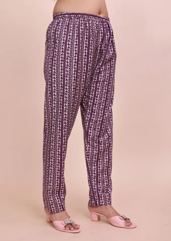 Purple_Cotton_Kurti_Pant_Dupatta_Set_For_Women