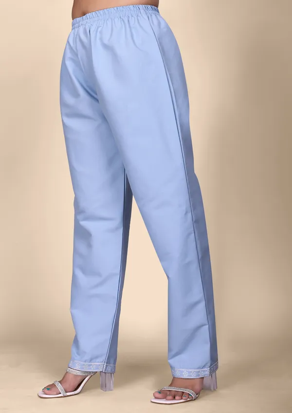 Women's_SKY_Blue_Cotton_Co-Ords_Set_with_Floral_Thread_Embroidery_Work_&_Straight_Pants