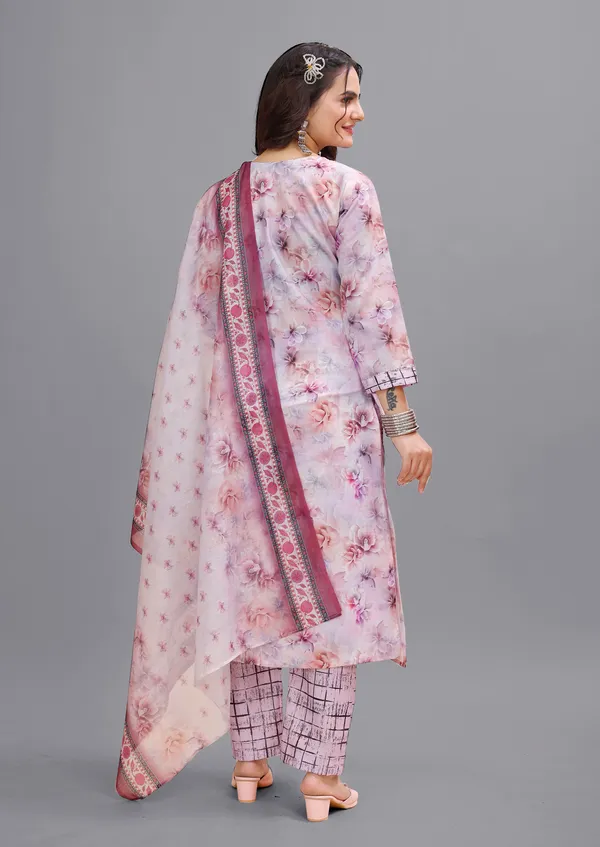 Pink_Cotton_Kurti_Pant_With_Dupatta_Set_For_Women