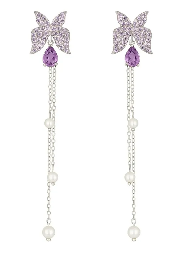 Silver_Stainless_Steel_Crystal_Tassel_3D_Long_Butterfly_Dangle_Earring_For_Women
