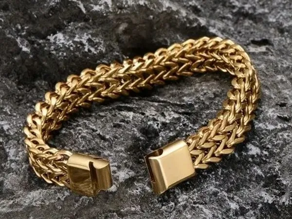 Premium_Gold-Tone_Wide_Woven_Chain_Bracelet_for_Men_&_Boys_–_Luxury_Multi-Layer_Link_Bracelet_with_Box_Clasp