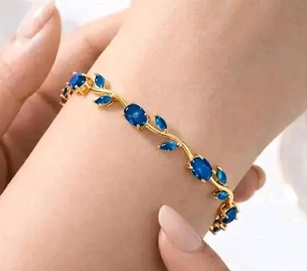 Elegant_Blue_Crystal_Floral_Vine_Bracelet_for_Women_&_Girls_–_Gold-Tone_Leaf_Design_Stone_Studded_Fashion_Bracelet