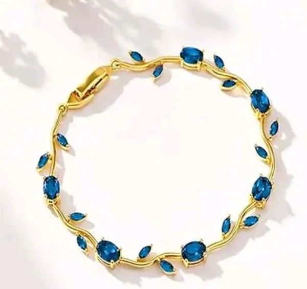 Elegant_Blue_Crystal_Floral_Vine_Bracelet_for_Women_&_Girls_–_Gold-Tone_Leaf_Design_Stone_Studded_Fashion_Bracelet