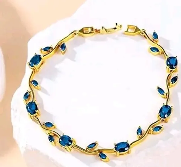 Elegant_Blue_Crystal_Floral_Vine_Bracelet_for_Women_&_Girls_–_Gold-Tone_Leaf_Design_Stone_Studded_Fashion_Bracelet