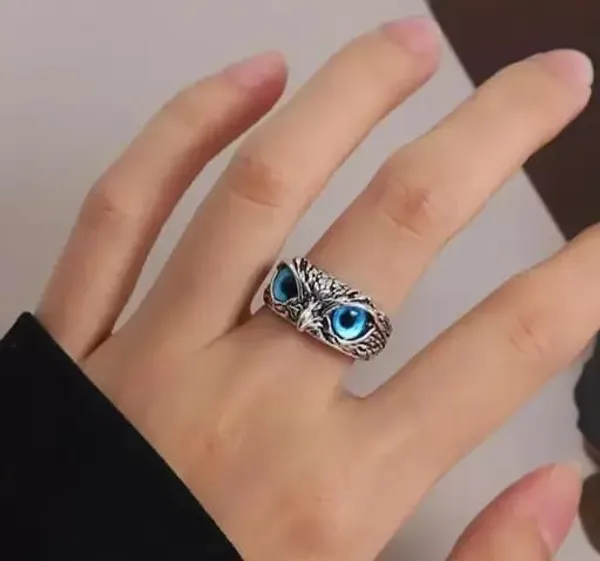 Multicolor_Stainless_Steel_Trendy_Stylish_Fashionable_Crystal_Glasses_3D_Owl_Eye_Eagle_Claw_Ring_For_Men