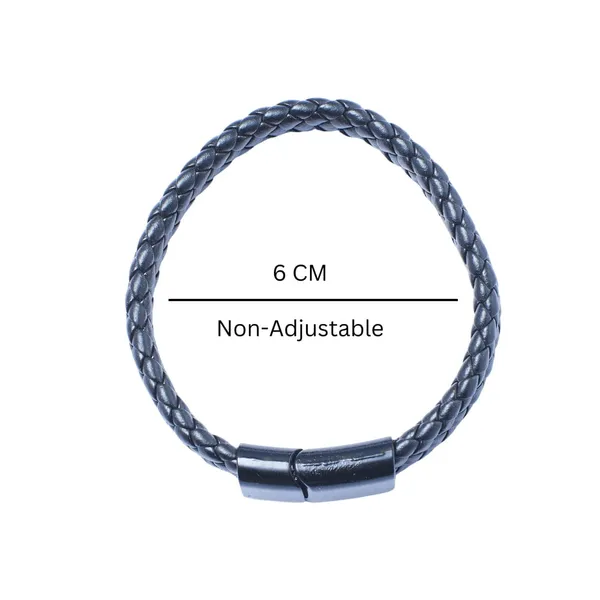 Black_Stainless_Steel_Magnetic_Clasp_Braided_Real_Bangle_Leather_Cord_Bracelet_For_Men