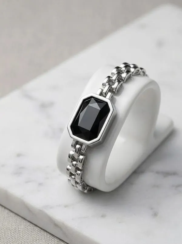 Luxury_Black_Crystal_Stone_Stainless_Steel_Chain_Bracelet_for_Men_–_Elegant_Silver-Tone_Statement_Wrist_Jewellery