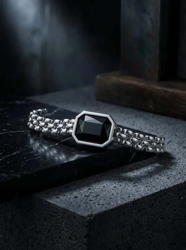 Luxury_Black_Crystal_Stone_Stainless_Steel_Chain_Bracelet_for_Men_–_Elegant_Silver-Tone_Statement_Wrist_Jewellery