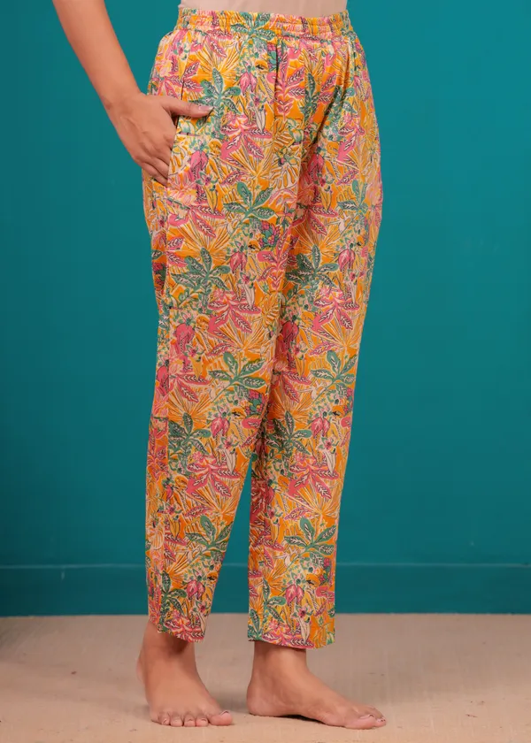 Peach_Cotton_Printed_Co-Ord_Set_Kurta_With_Pant_Set_For_Women