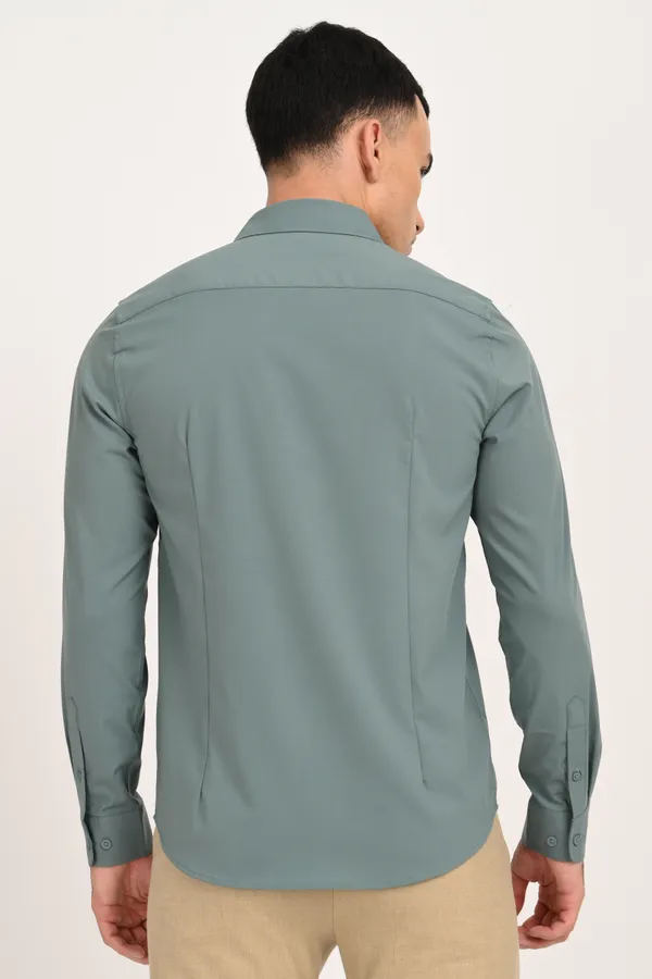 Bluish_Grey_Plain_Full_Sleeve_Shirt