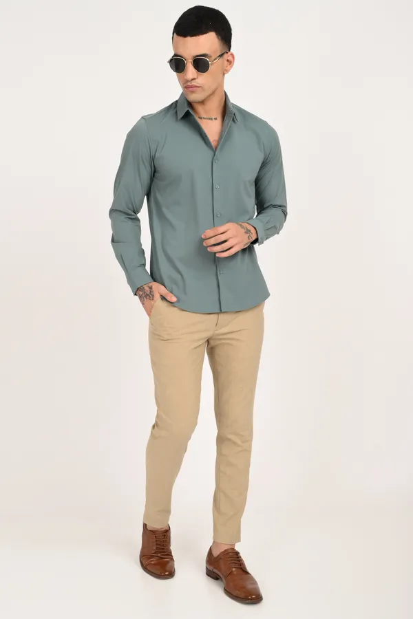 Bluish_Grey_Plain_Full_Sleeve_Shirt