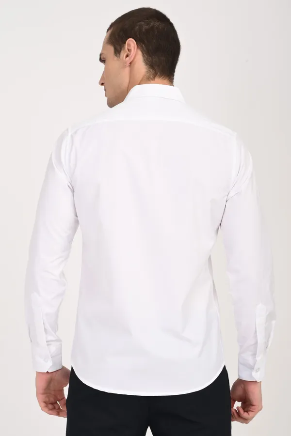 White_Cotton_Regular_Shirts_For_Men