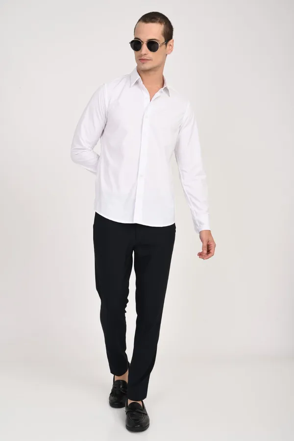 White_Cotton_Regular_Shirts_For_Men