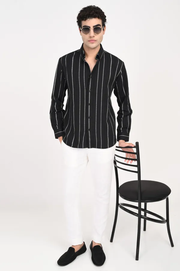 Black_Cotton_Relaxed_Fit_Striped_Shirt_For_Men