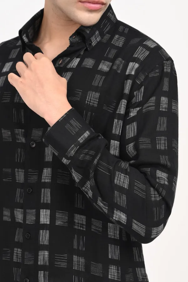 Black_Cotton_Regular_Shirt_For_Men