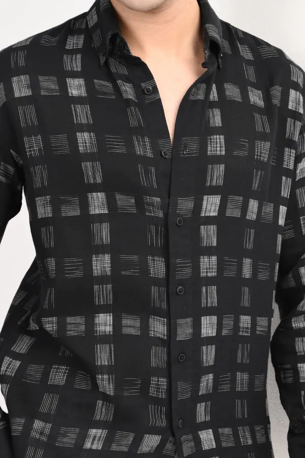 Black_Cotton_Regular_Shirt_For_Men