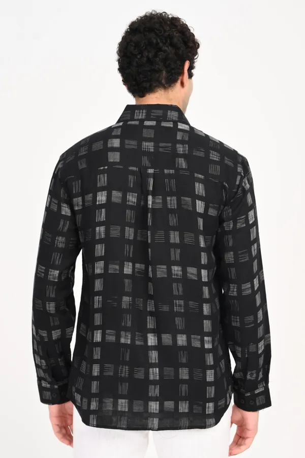 Black_Cotton_Regular_Shirt_For_Men
