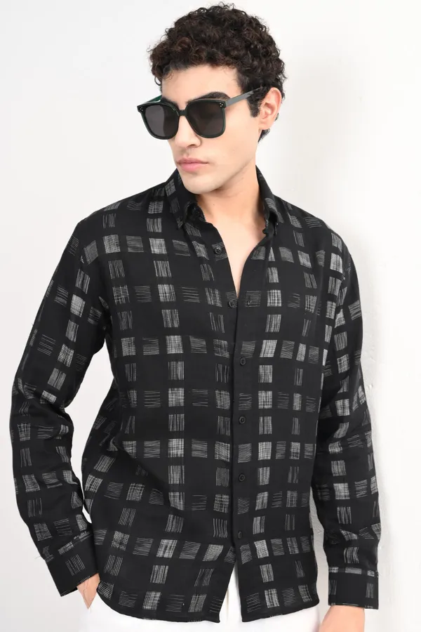 Black_Cotton_Regular_Shirt_For_Men