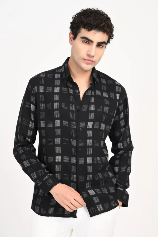 Black_Cotton_Regular_Shirt_For_Men