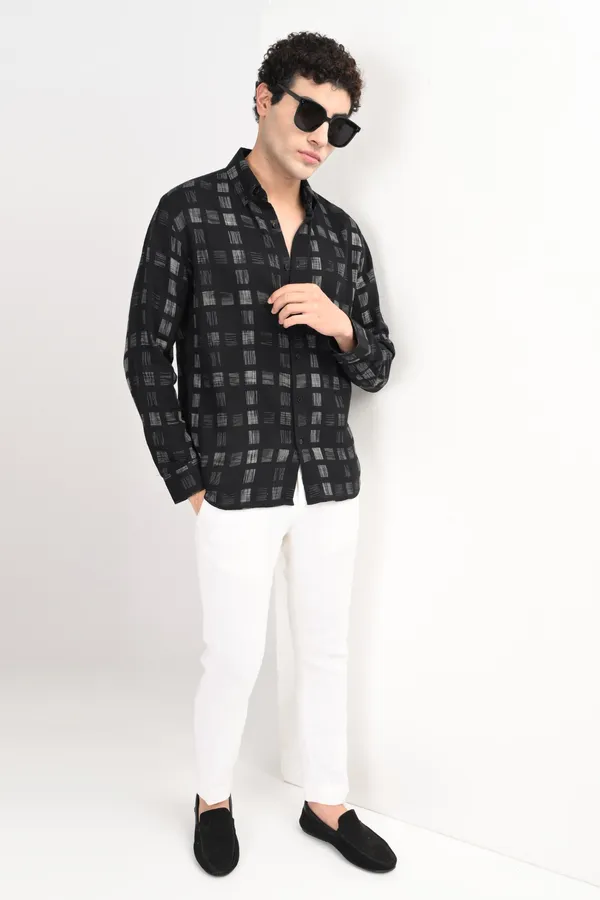 Black_Cotton_Regular_Shirt_For_Men