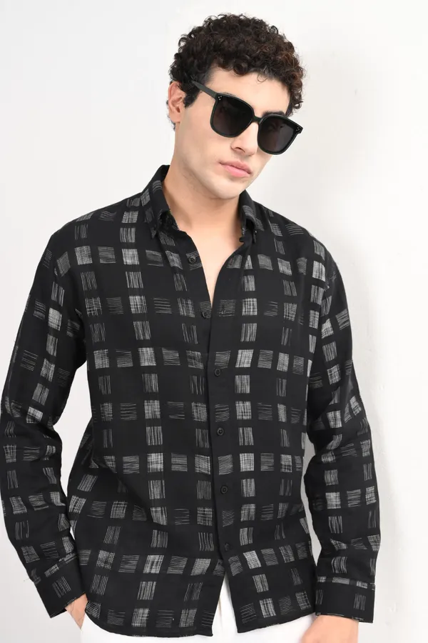 Black_Cotton_Regular_Shirt_For_Men