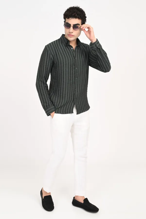 Dark_Green_Cotton_Relaxed_Fit_Striped_Shirt_For_Men
