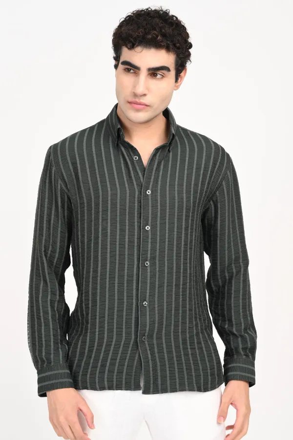 Dark_Green_Cotton_Relaxed_Fit_Striped_Shirt_For_Men