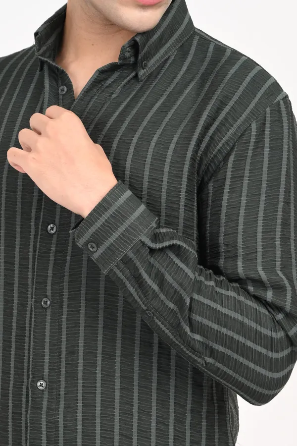 Dark_Green_Cotton_Relaxed_Fit_Striped_Shirt_For_Men