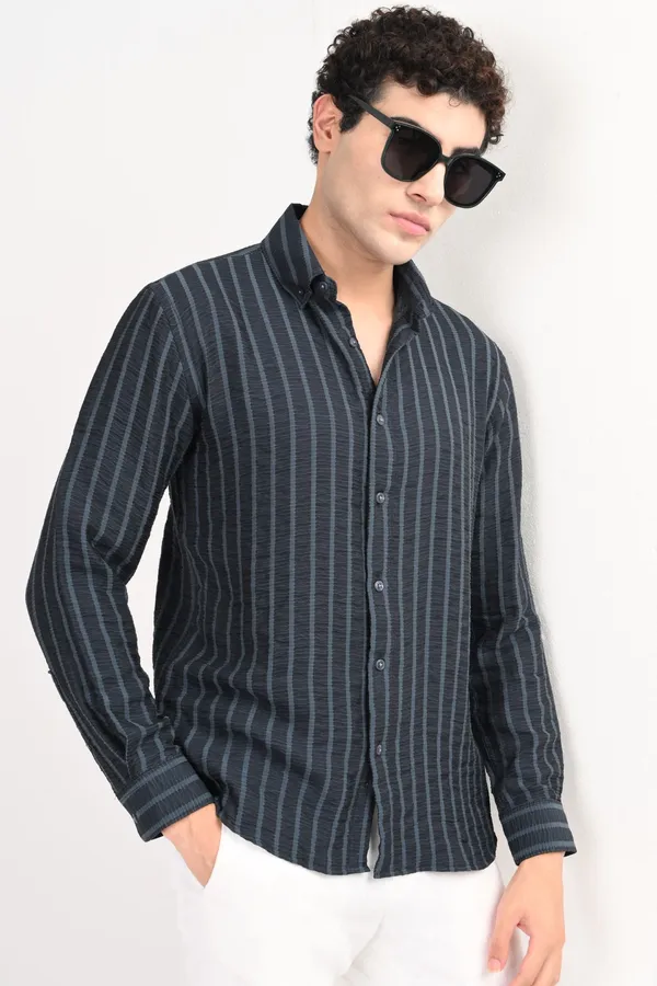 Black_Cotton_Relaxed_Fit_Striped_Shirt_For_Men