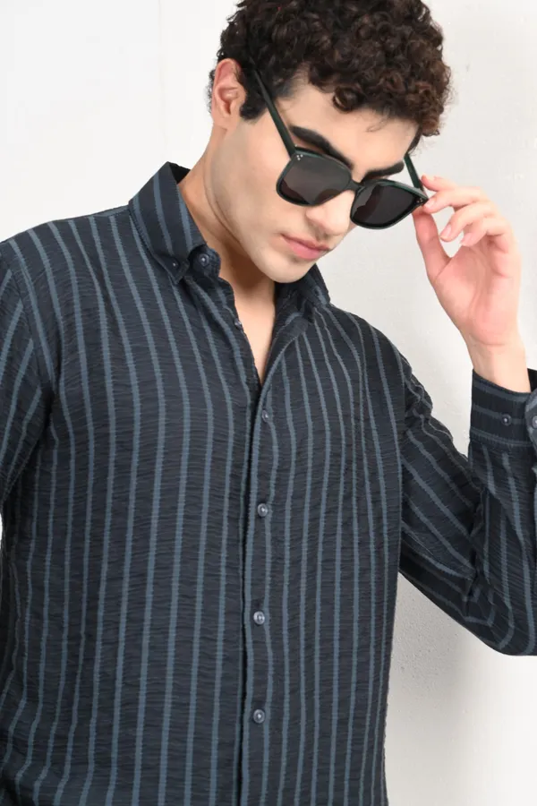 Black_Cotton_Relaxed_Fit_Striped_Shirt_For_Men