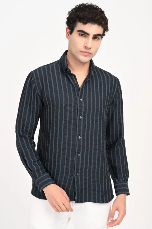 Black_Cotton_Relaxed_Fit_Striped_Shirt_For_Men