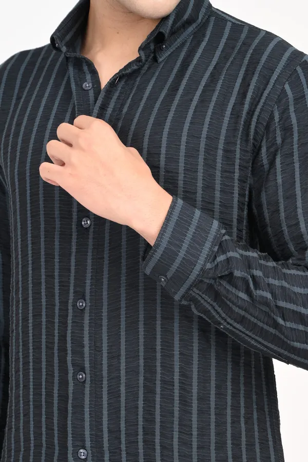 Black_Cotton_Relaxed_Fit_Striped_Shirt_For_Men