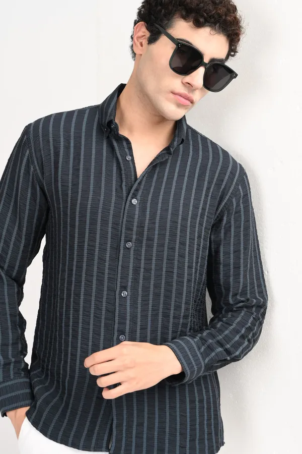 Black_Cotton_Relaxed_Fit_Striped_Shirt_For_Men