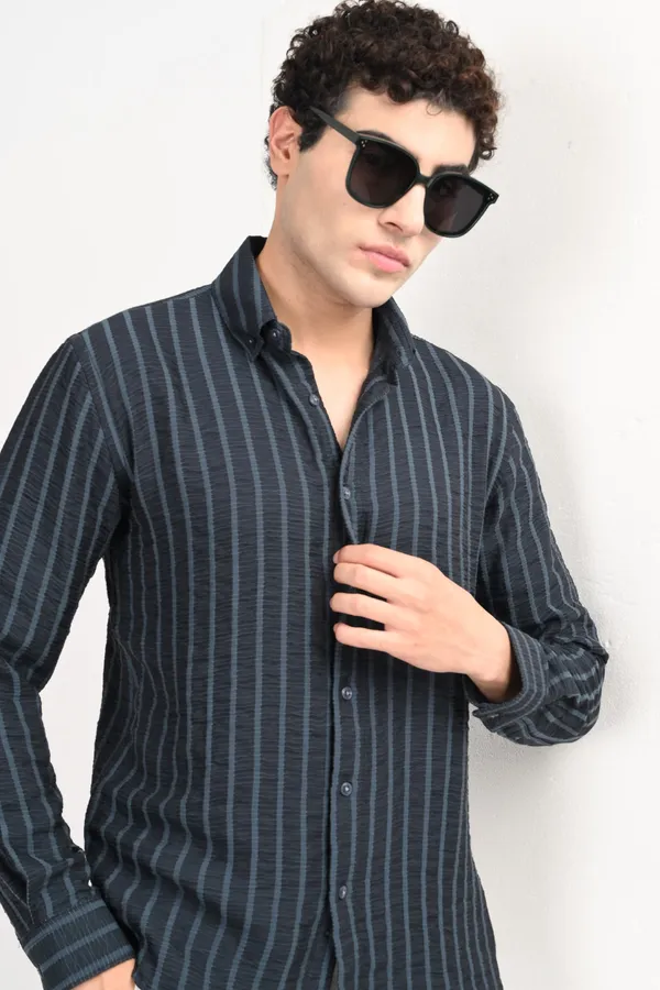 Black_Cotton_Relaxed_Fit_Striped_Shirt_For_Men