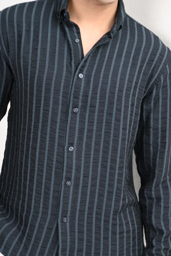 Black_Cotton_Relaxed_Fit_Striped_Shirt_For_Men