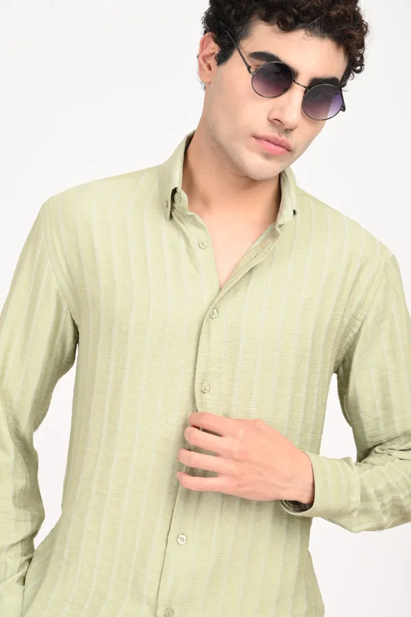 Light_Green_Cotton_Relaxed_Fit_Striped_Shirt_For_Men