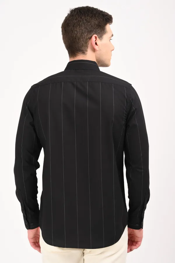Black_Cotton_Relaxed_Fit_Striped_Shirt_For_Men