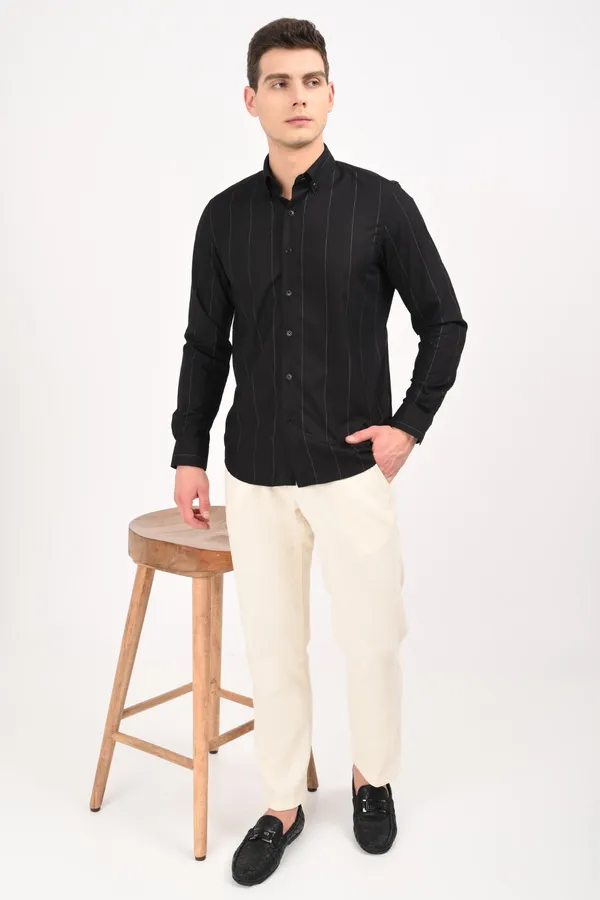 Black_Cotton_Relaxed_Fit_Striped_Shirt_For_Men