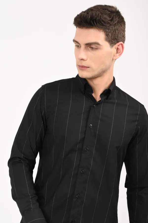 Black_Cotton_Relaxed_Fit_Striped_Shirt_For_Men