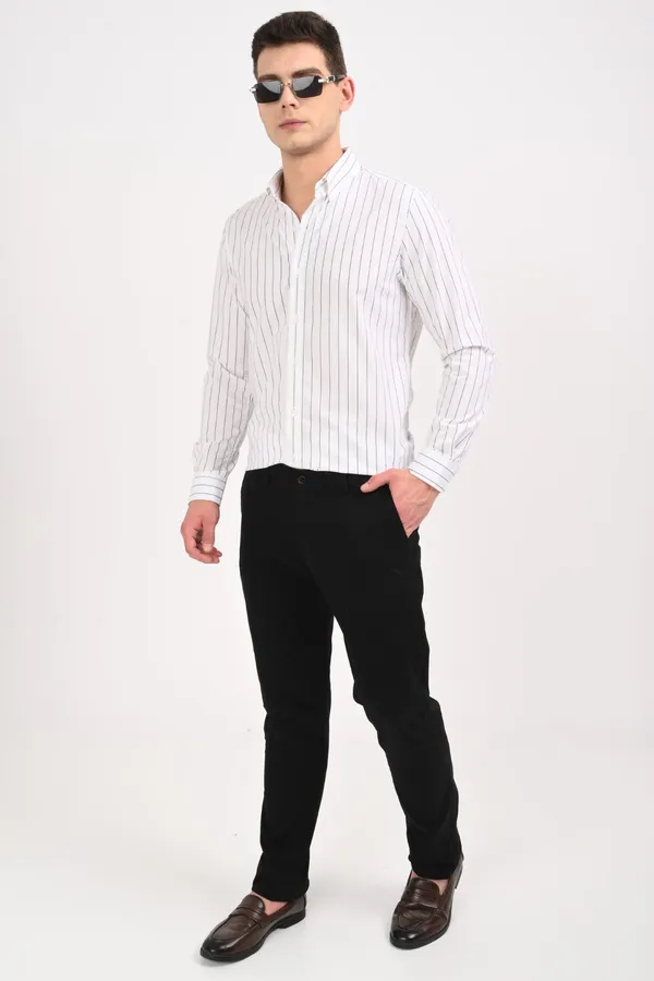 White_Cotton_Relaxed_Fit_Striped_Shirt_For_Men